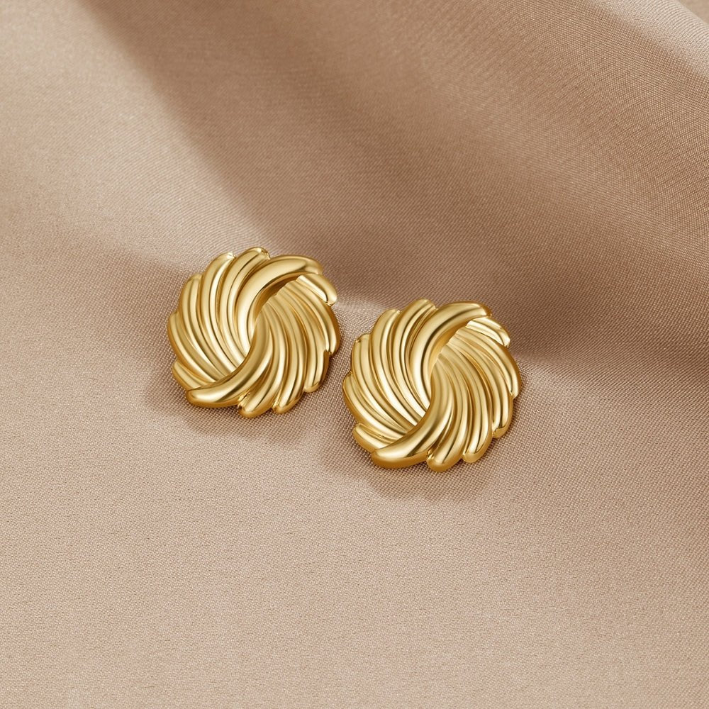 18K Gold Spiral Earrings - Beautiful Earth Boutique