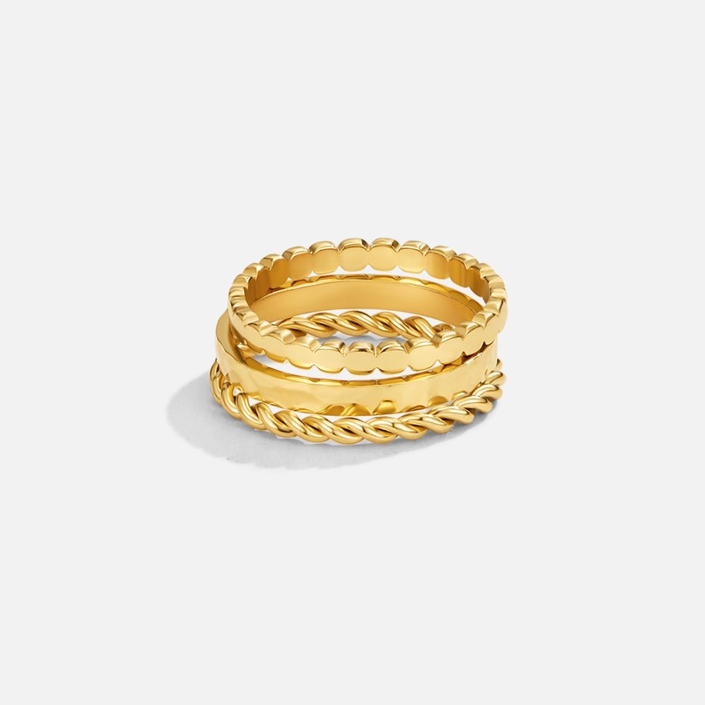 Hella Gold Stacked Ring - Beautiful Earth Boutique