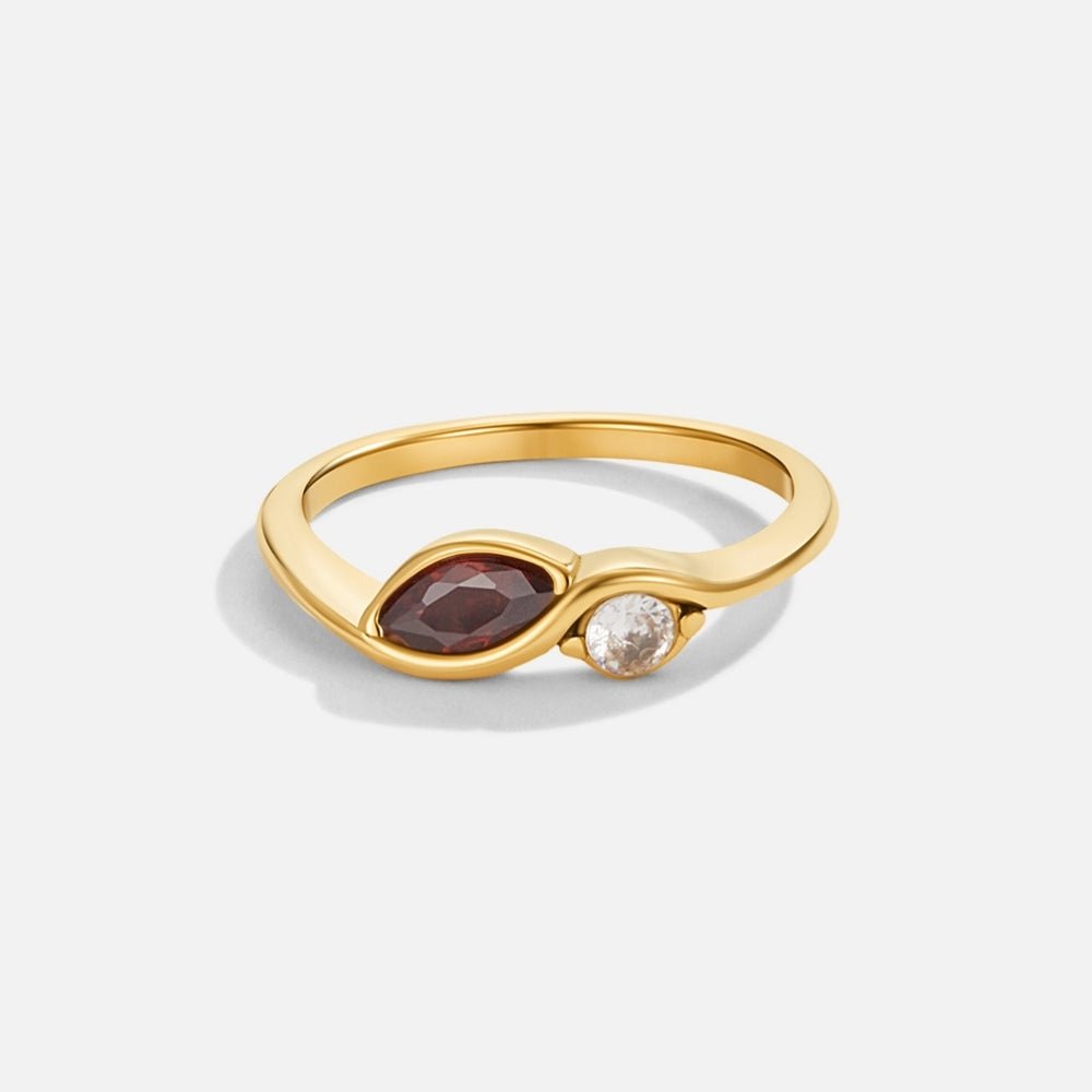 Infinity Crystal Red Garnet Ring - Beautiful Earth Boutique