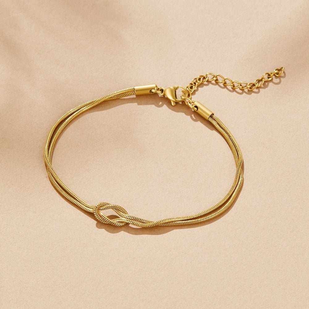Knotted Gold Chain Bracelet - Beautiful Earth Boutique