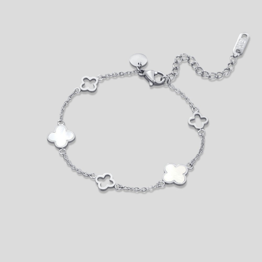Lucia Silver Clover Bracelet - Beautiful Earth Boutique