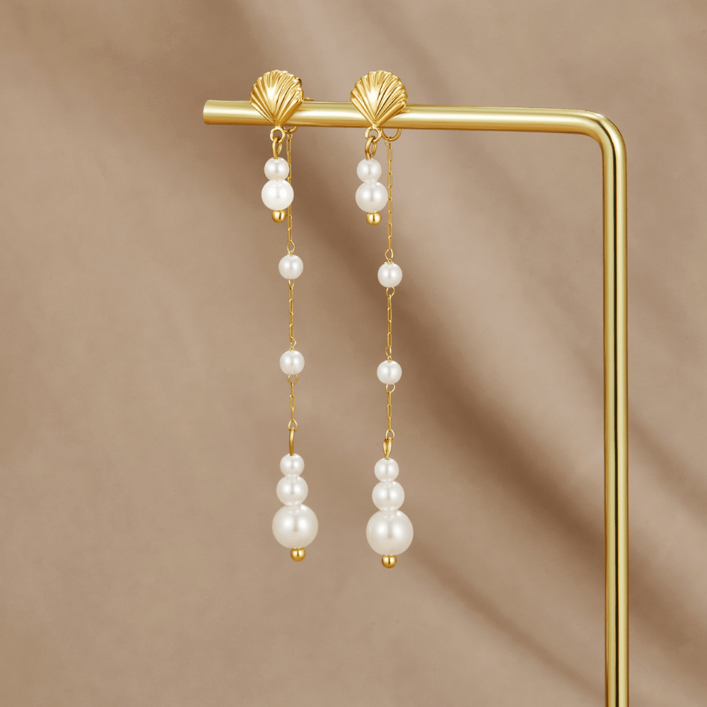 Neesa Pearl Tassel Earrings - Beautiful Earth Boutique