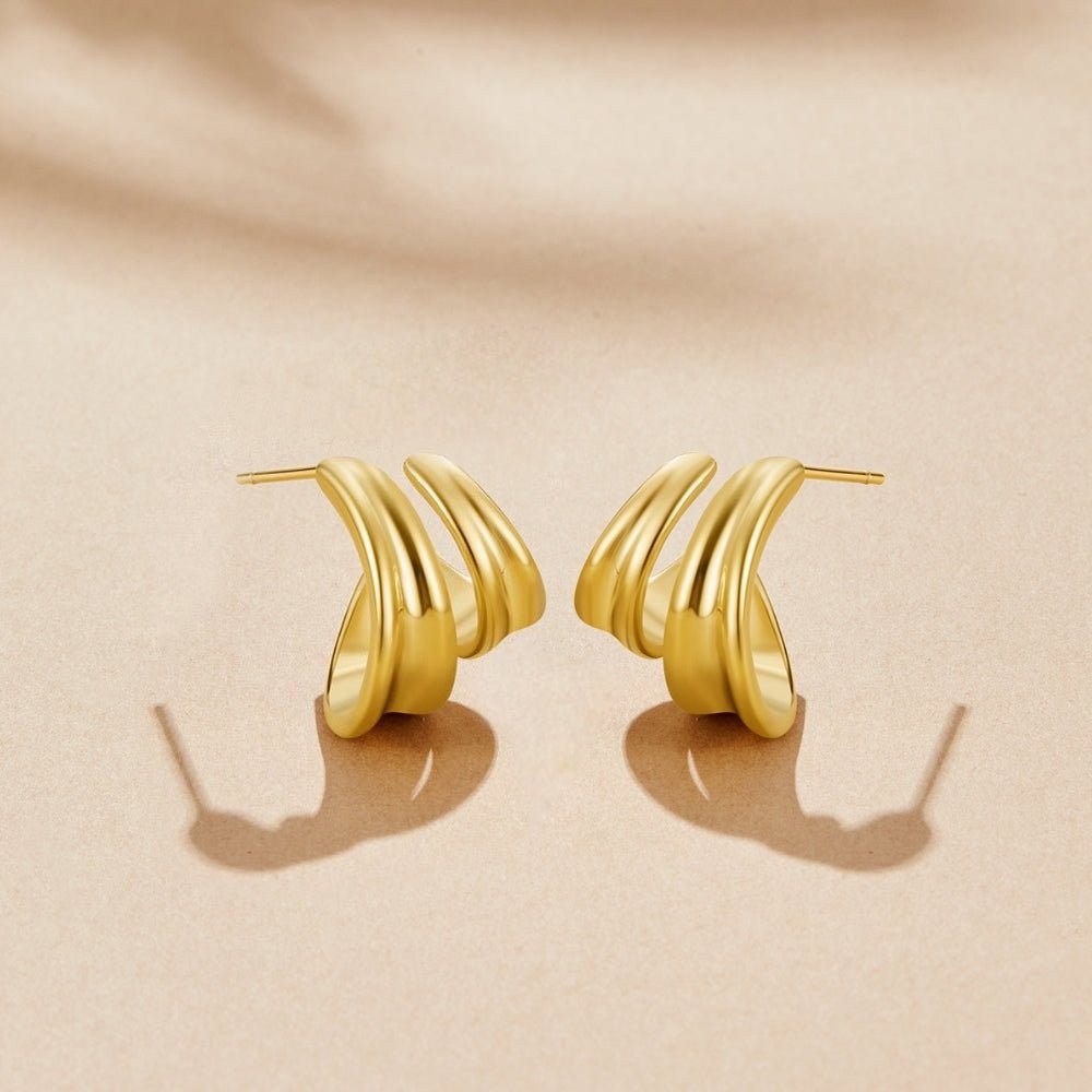 Twisted Ivana Hoop Earrings - Beautiful Earth Boutique