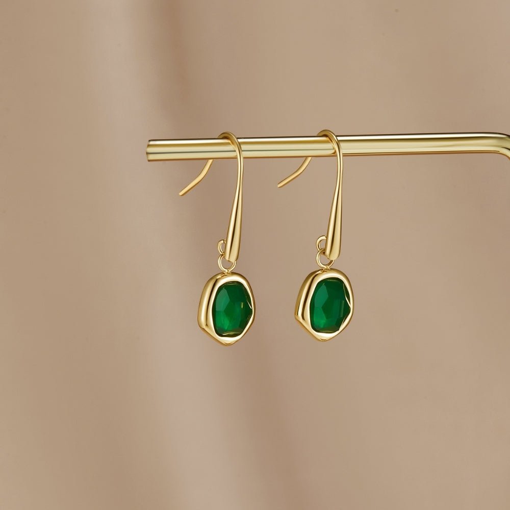 Vintage Emerald Drop Earrings - Beautiful Earth Boutique