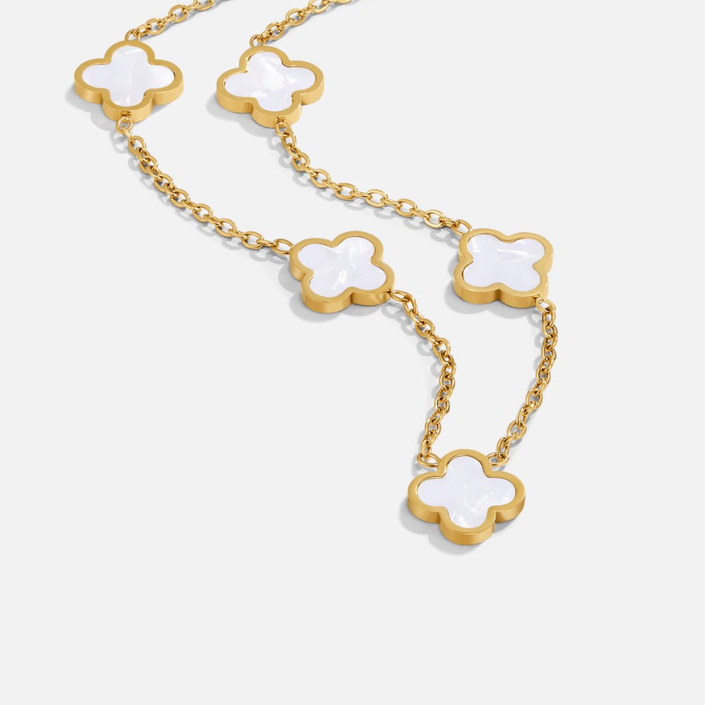 White Clover Cluster Necklace - Beautiful Earth Boutique