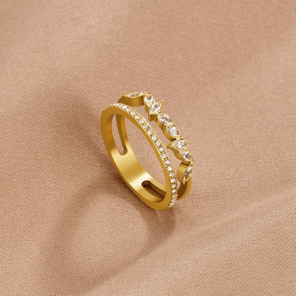 18K Gold Mia Crystal Ring - Beautiful Earth Boutique