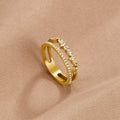 18K Gold Mia Crystal Ring - Beautiful Earth Boutique