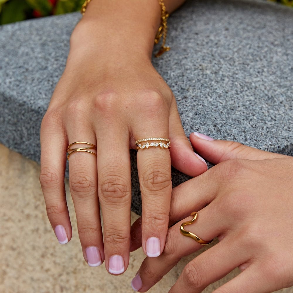 18K Gold Mia Crystal Ring - Beautiful Earth Boutique