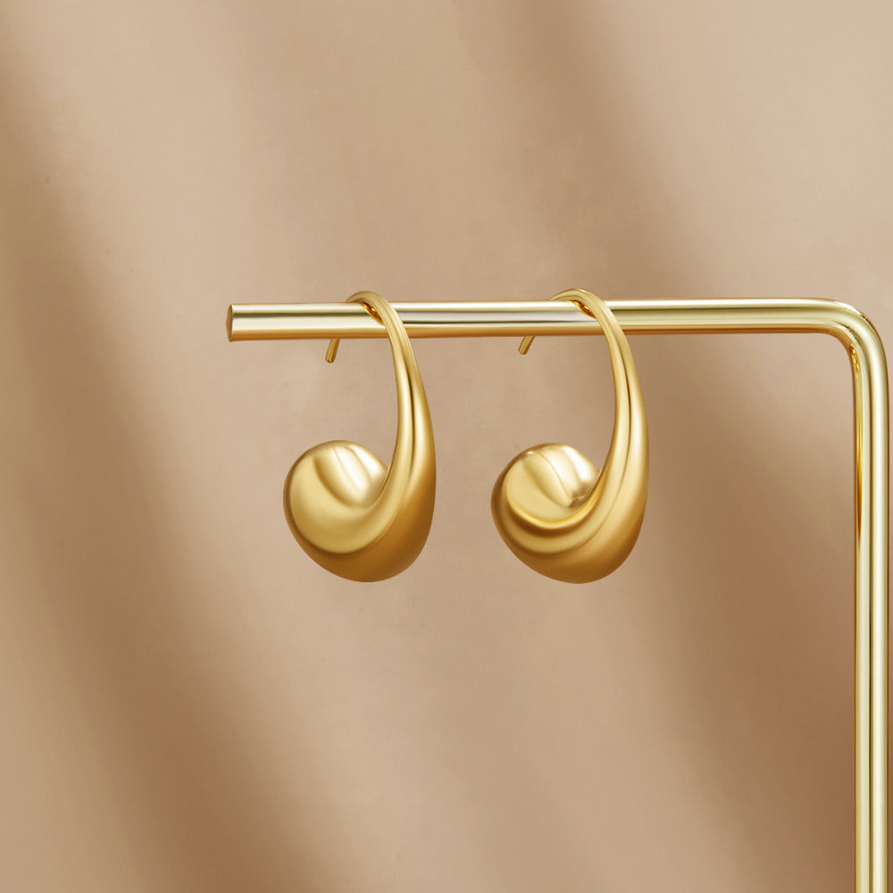 Chunky Gold Teardrop Earrings - Beautiful Earth Boutique