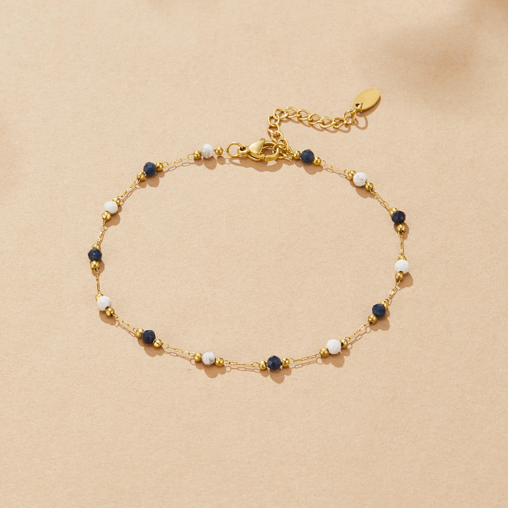 Lulu Natural Stone Anklet - Beautiful Earth Boutique