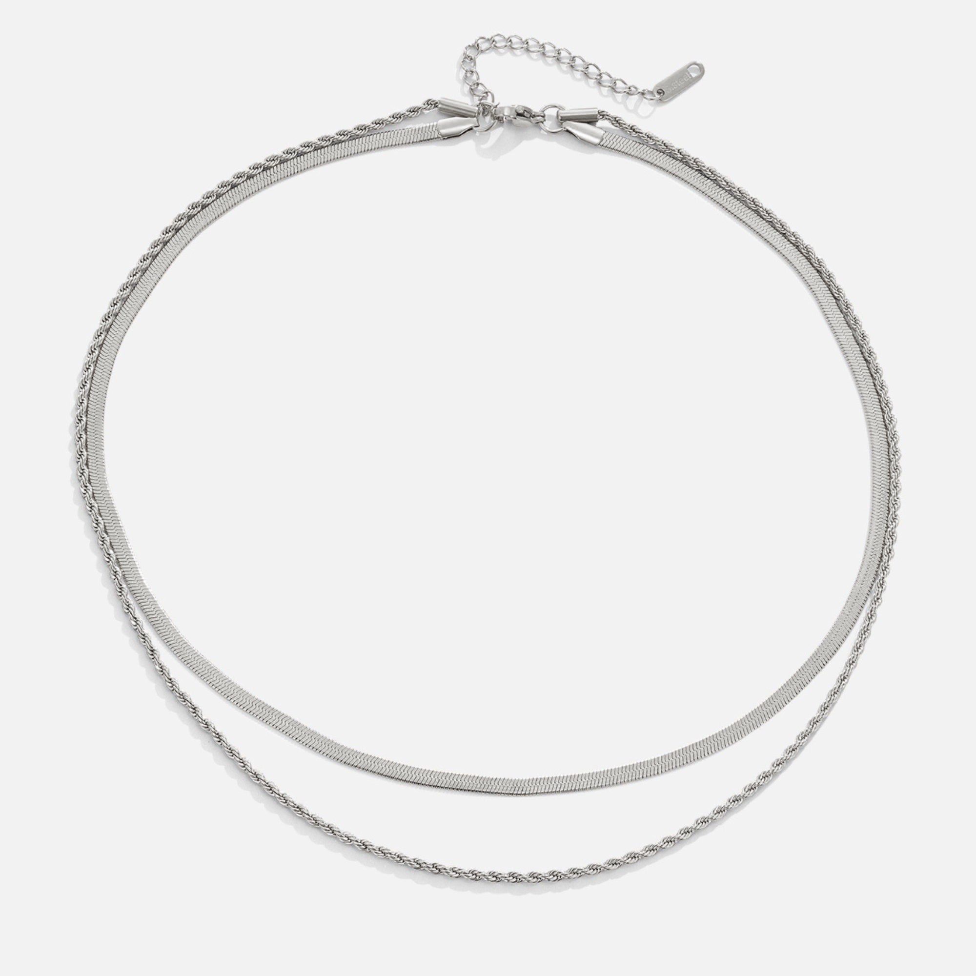 Alexandra Silver Layered Necklace - Beautiful Earth Boutique