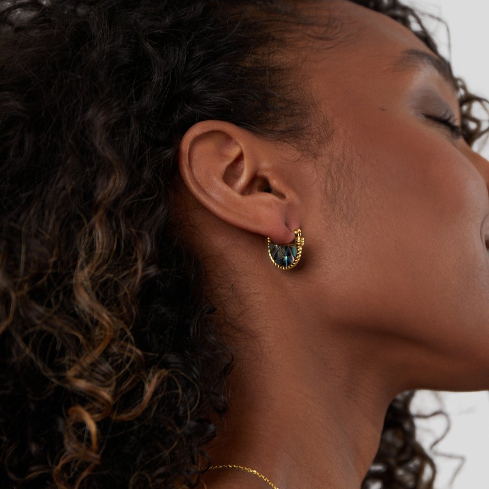 Amalfi Turquoise Shell Earrings - Beautiful Earth Boutique