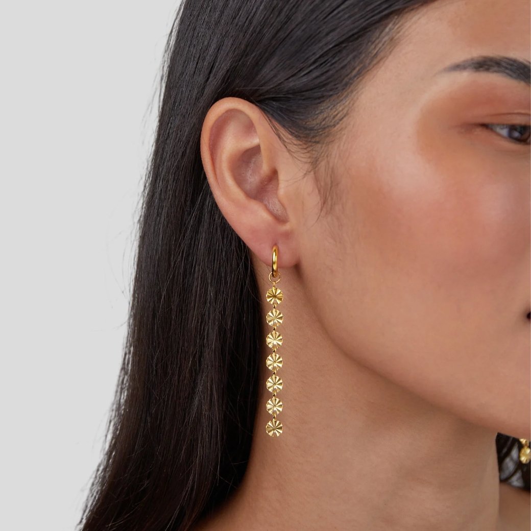 Amari 18K Gold Disc Earrings - Beautiful Earth Boutique