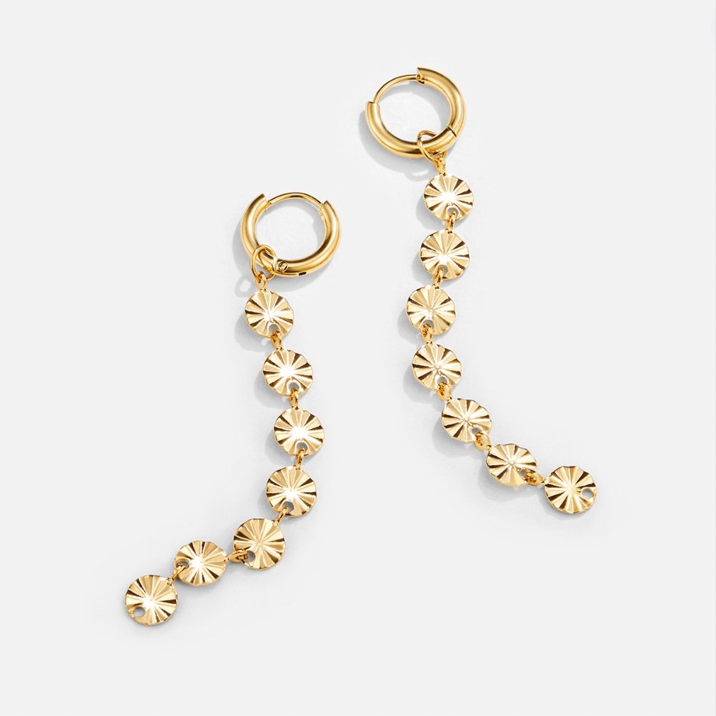 Amari 18K Gold Disc Earrings - Beautiful Earth Boutique