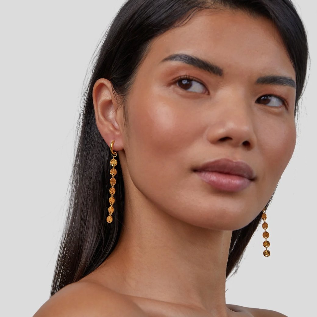 Amari 18K Gold Disc Earrings - Beautiful Earth Boutique