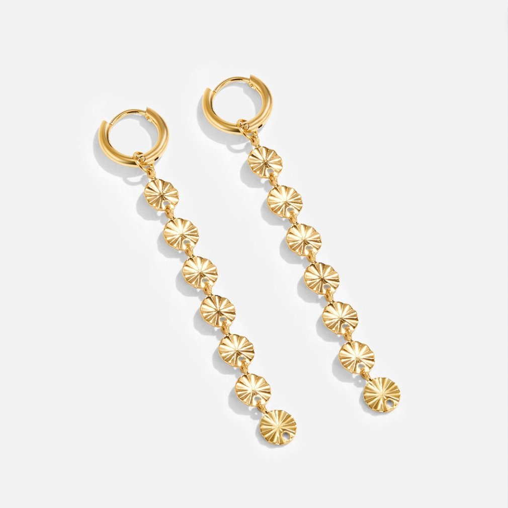 Amari 18K Gold Disc Earrings - Beautiful Earth Boutique