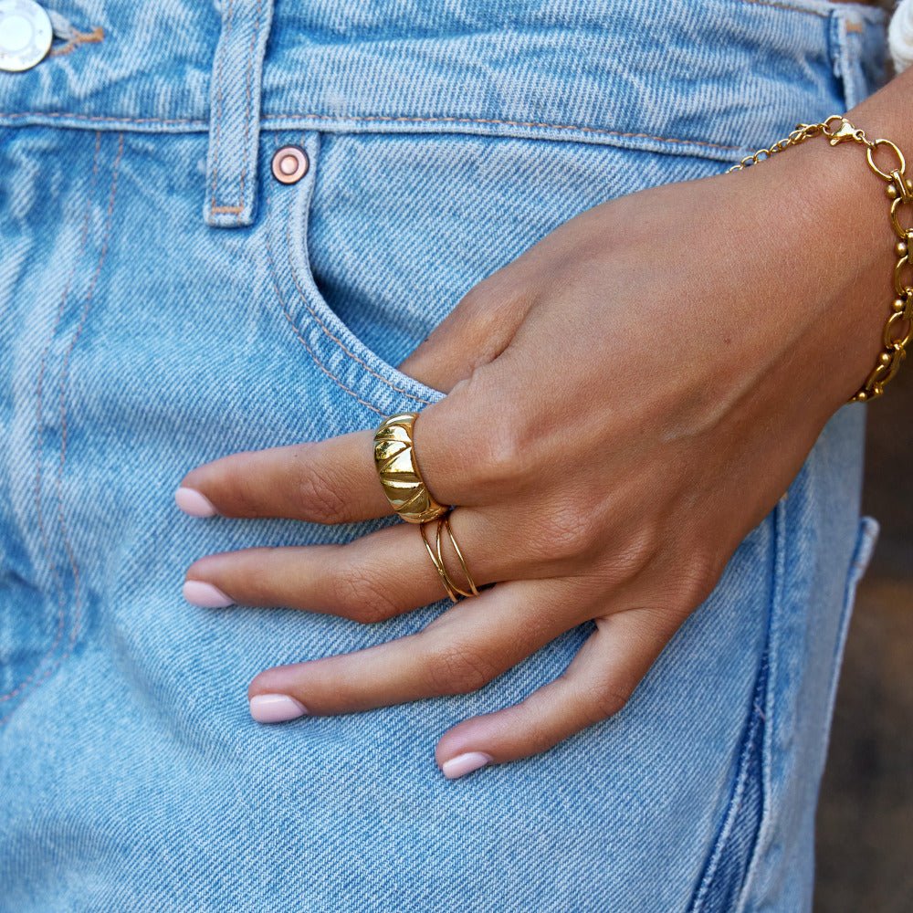 Anika Chunky Gold Ring - Beautiful Earth Boutique