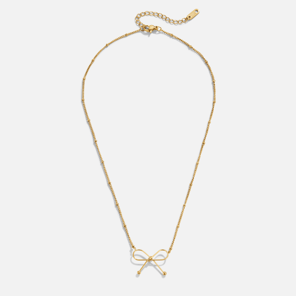 Anika Gold Bow Necklace - Beautiful Earth Boutique