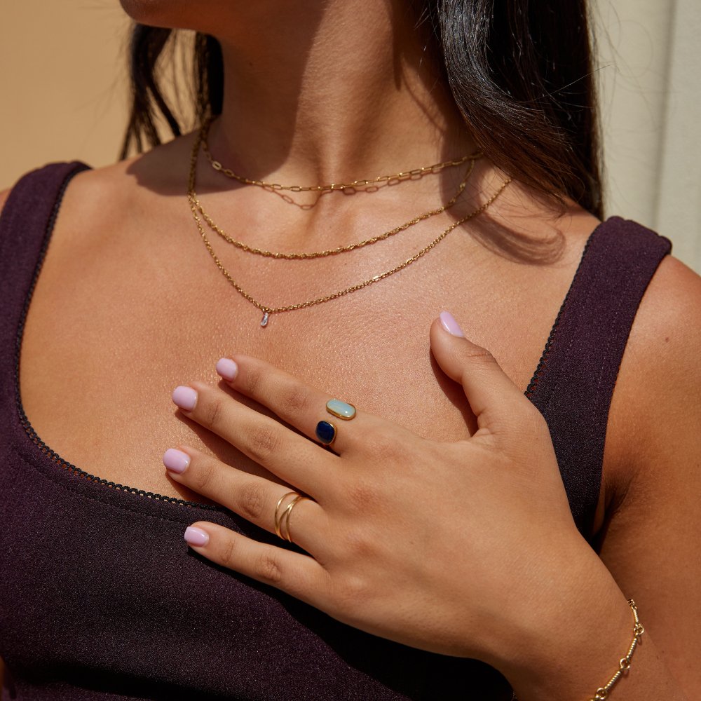 Aquamarine Wrap Ring - Beautiful Earth Boutique