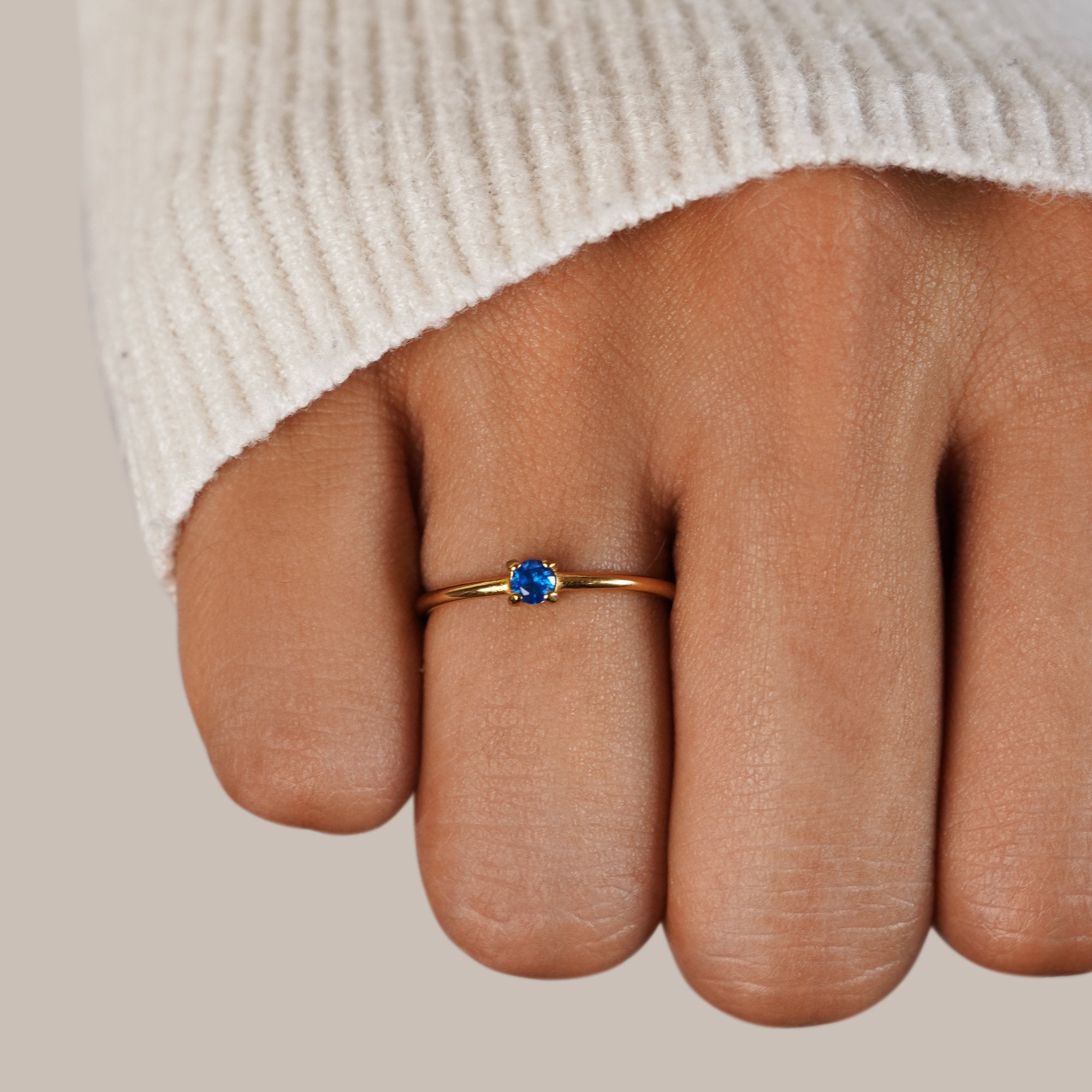 Birthstone 18K Gold Rings - Beautiful Earth Boutique