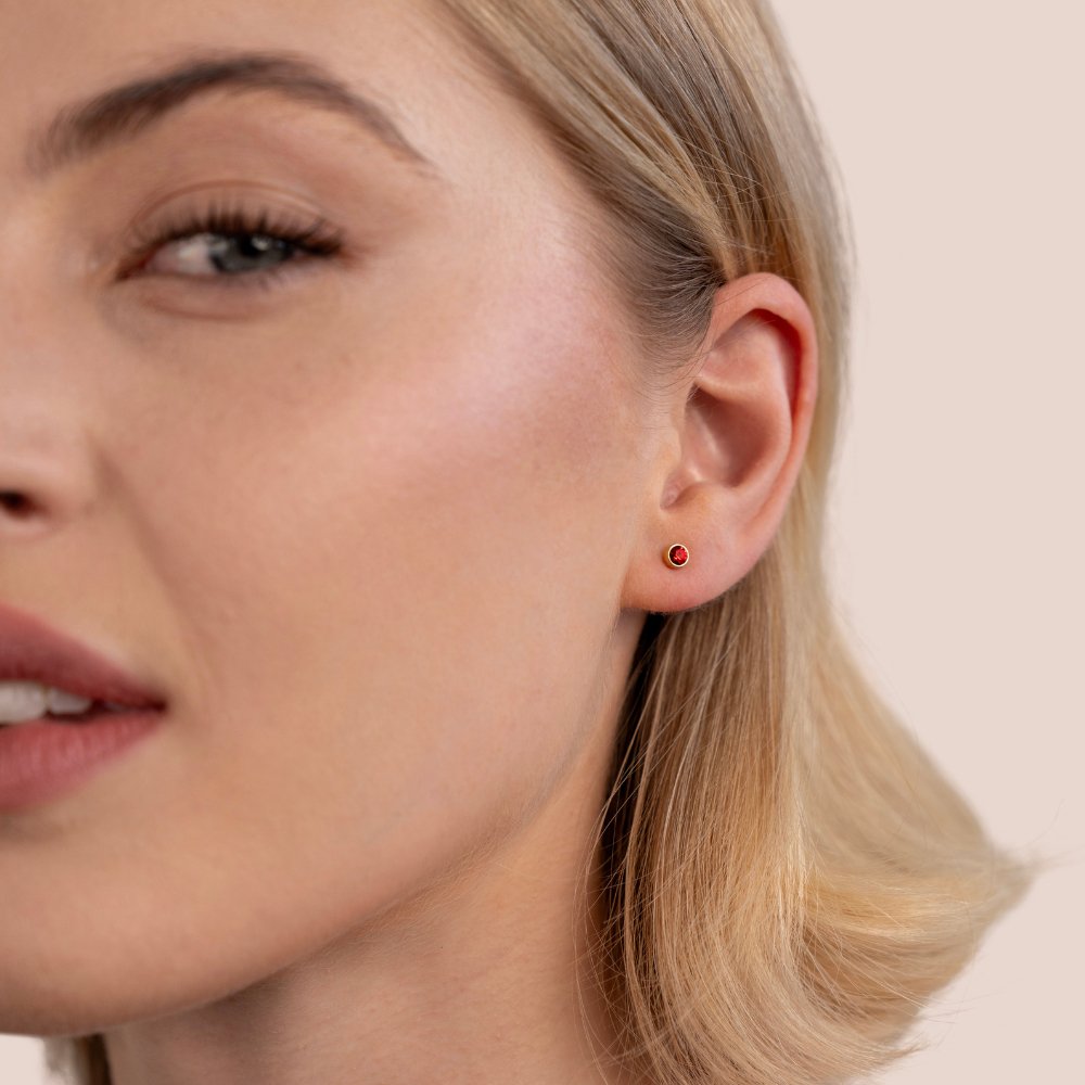 Birthstone Stud Earrings - Beautiful Earth Boutique