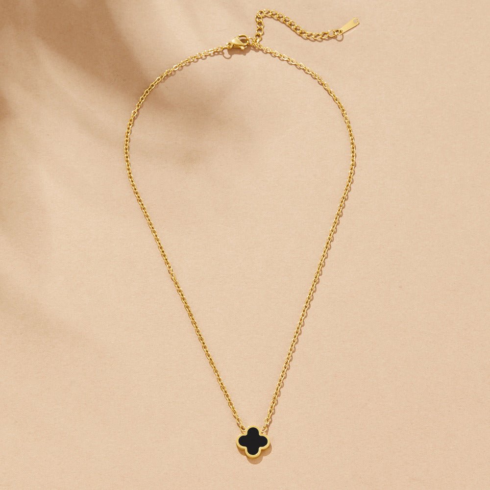 Black Clover Necklace - Beautiful Earth Boutique