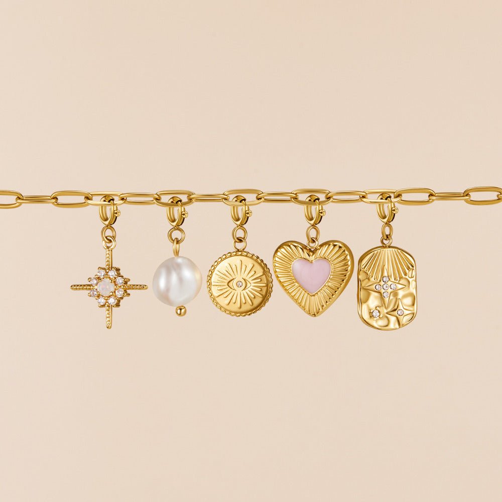 Blush Gold Heart Charm - Beautiful Earth Boutique