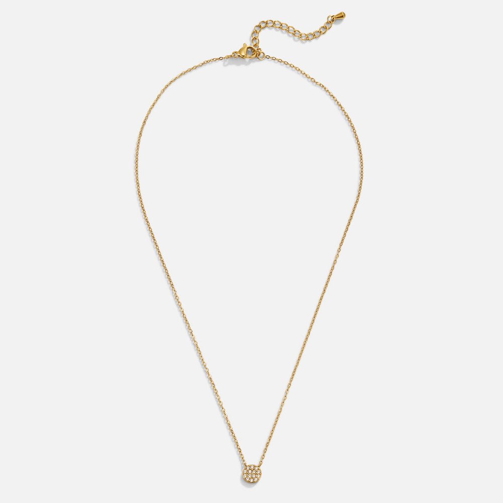 Elaine Crystal Disc Necklace - Beautiful Earth Boutique