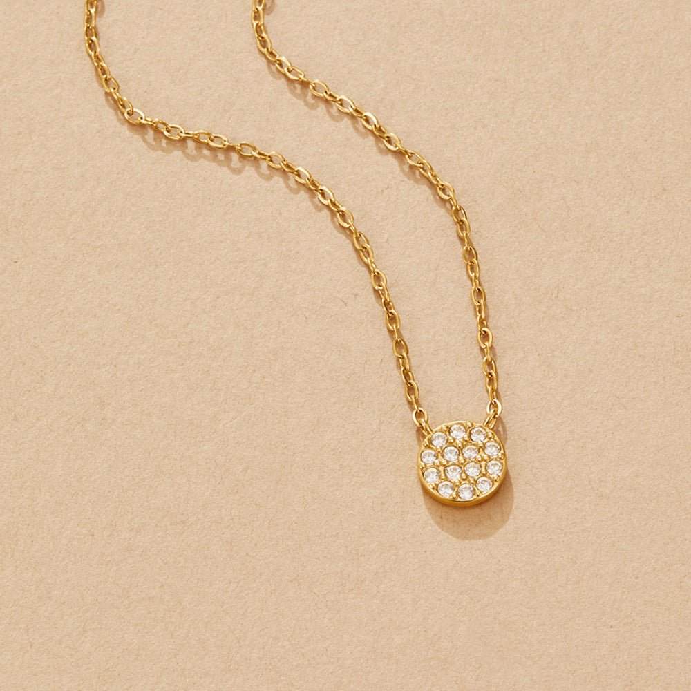 Elaine Crystal Disc Necklace - Beautiful Earth Boutique