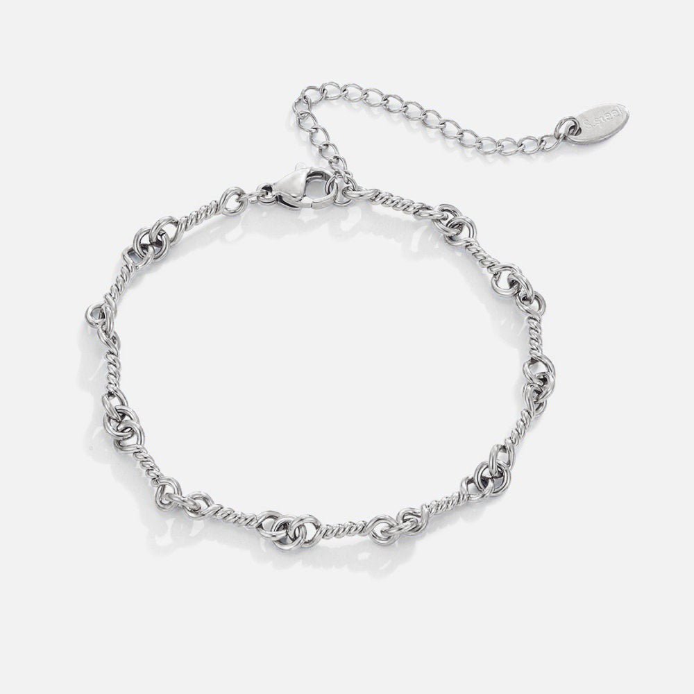Figaro Silver Knot Chain Bracelet - Beautiful Earth Boutique