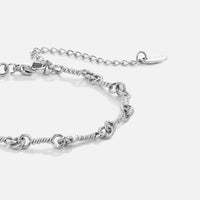 Figaro Silver Knot Chain Bracelet - Beautiful Earth Boutique