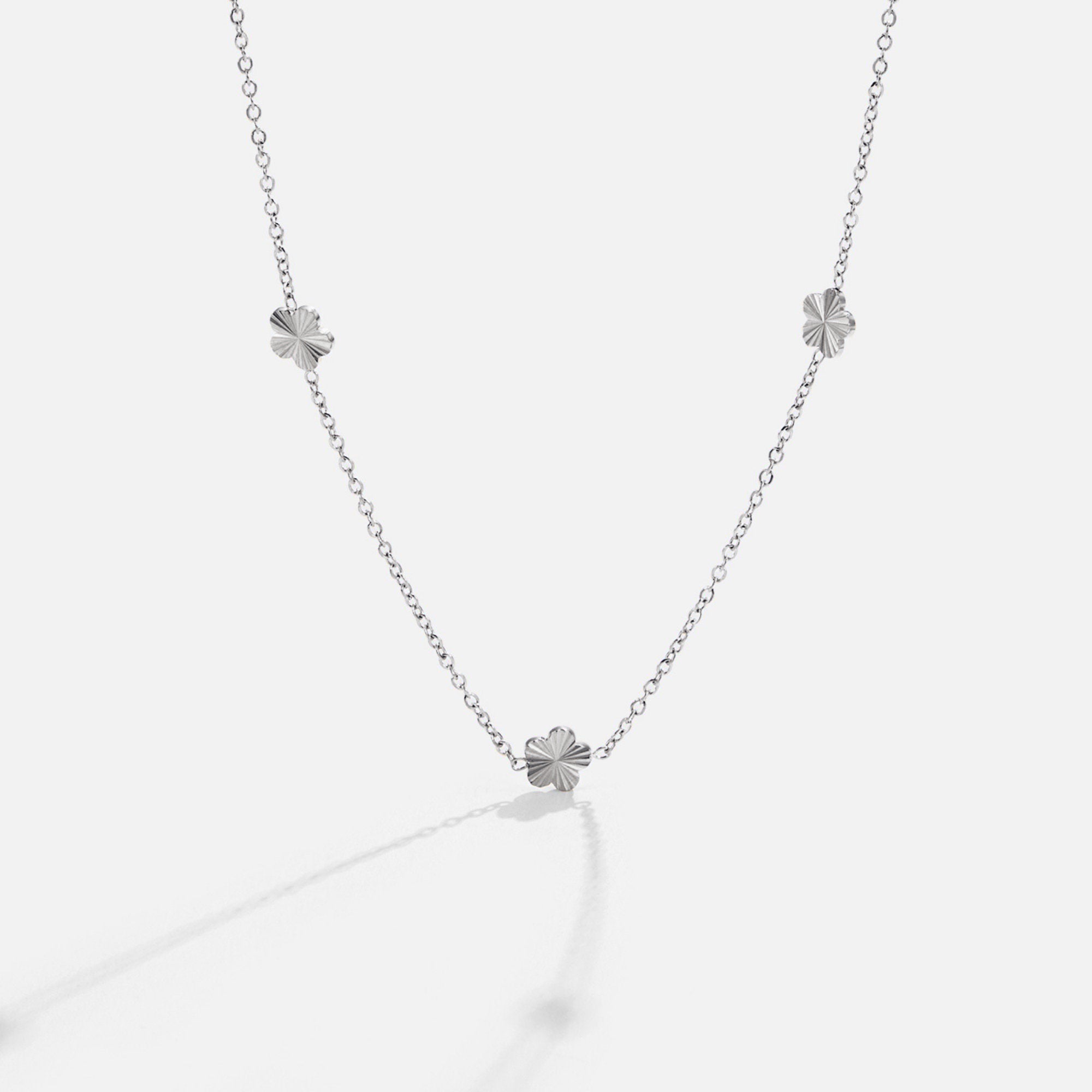 Flower Power Silver Chain Necklace - Beautiful Earth Boutique