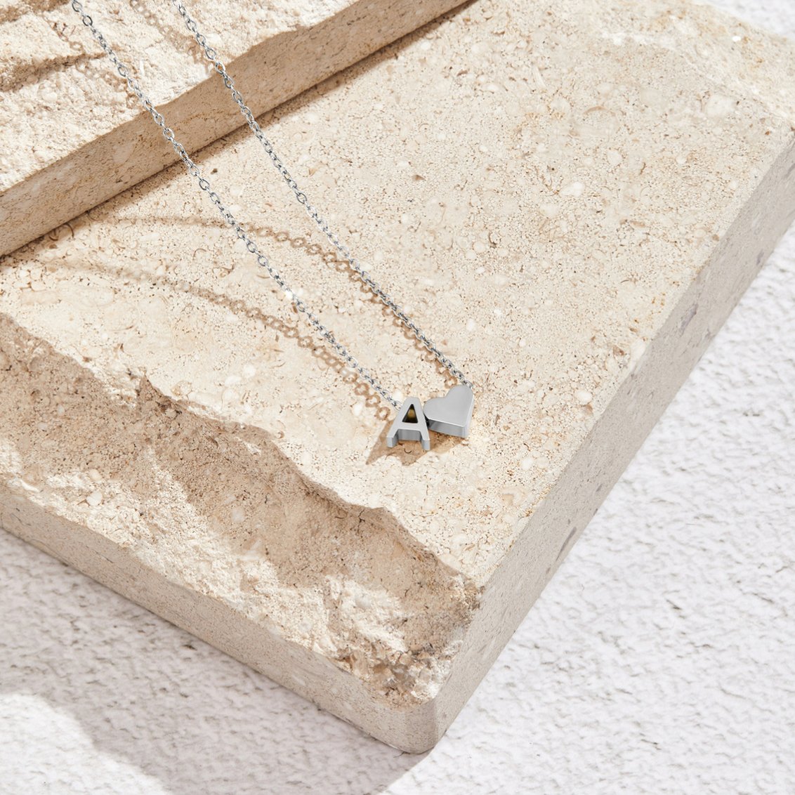 Forever Love & Letter Silver Necklace - Beautiful Earth Boutique