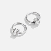 Gigi Crystal Silver Hoop Earrings - Beautiful Earth Boutique