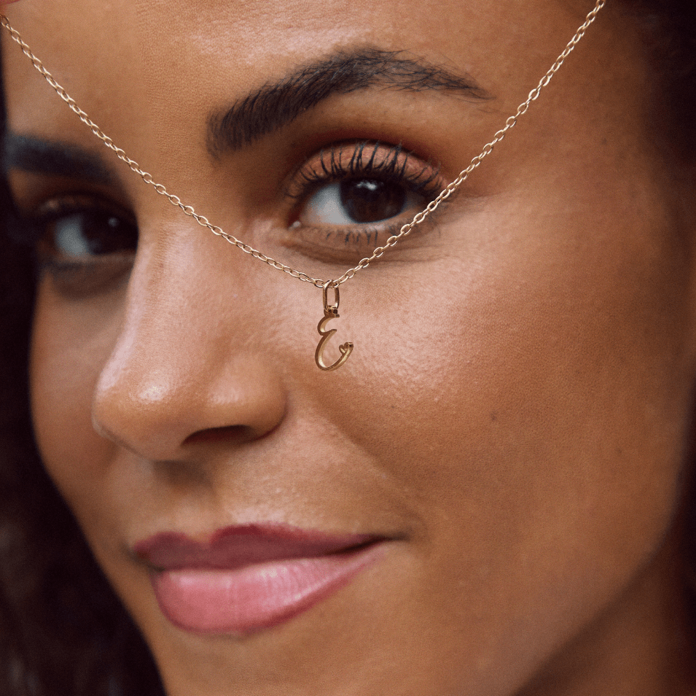 Gold Letter Heart Necklace - Beautiful Earth Boutique