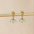 Gold Marquise Petal Drop Earrings - Beautiful Earth Boutique