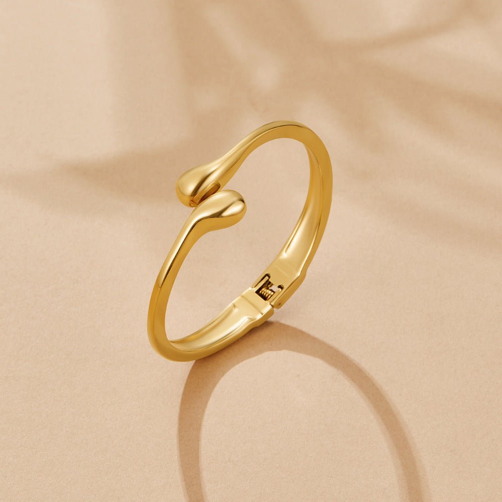 Gold Teardrop Bangle - Beautiful Earth Boutique