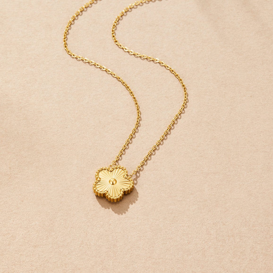 Golden Clover Necklace - Beautiful Earth Boutique