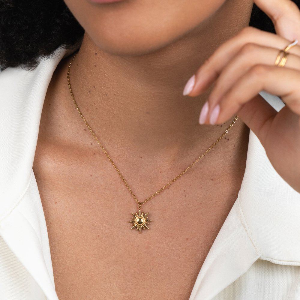Golden Sunburst Necklace - Beautiful Earth Boutique