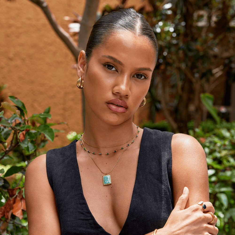 Green Amazonite Pendant Necklace - Beautiful Earth Boutique