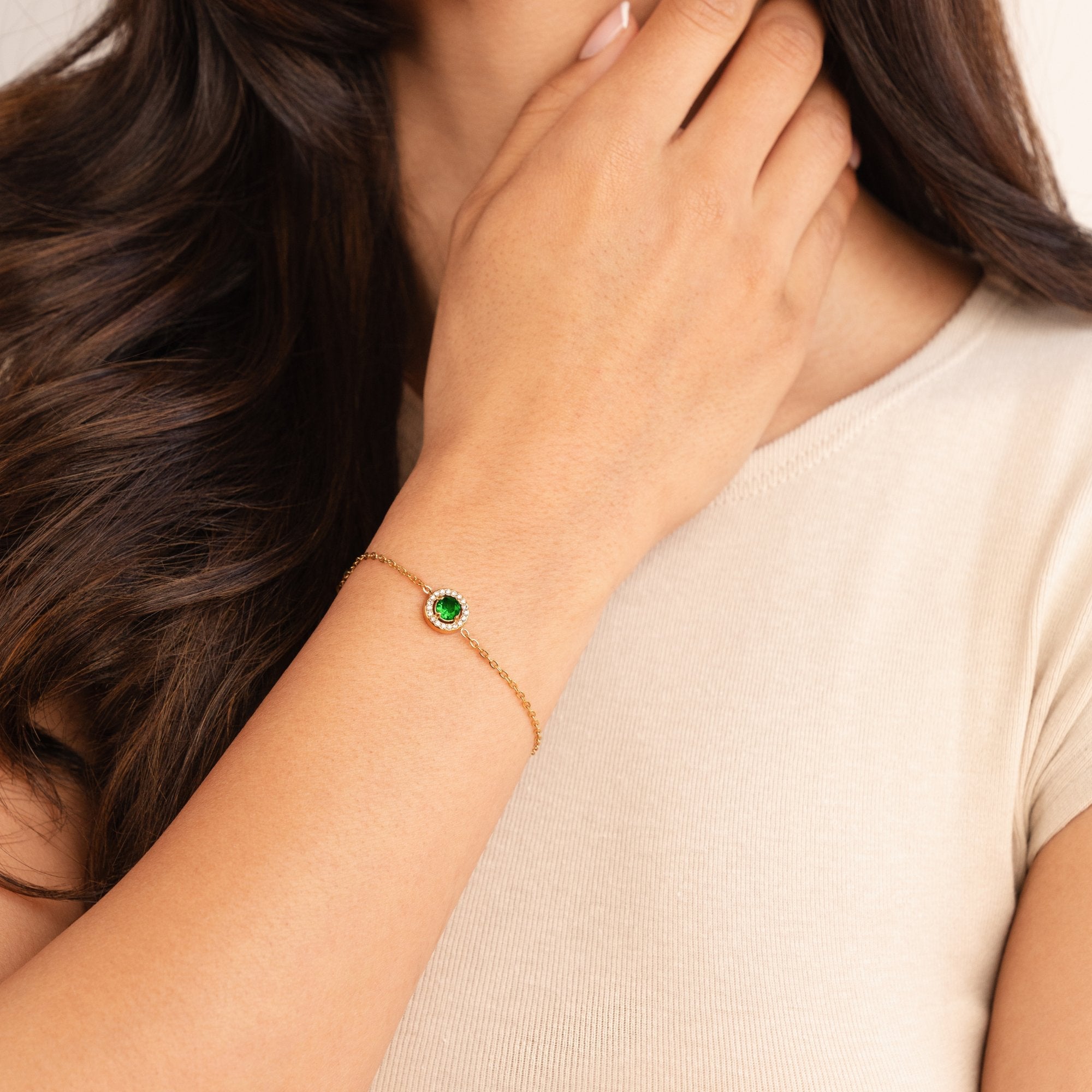 Green Emerald Crystal Bracelet - Beautiful Earth Boutique