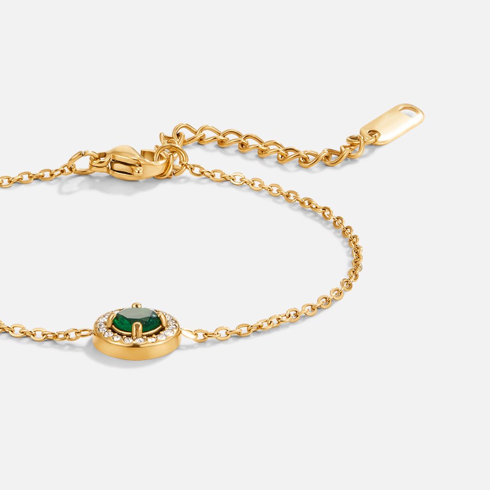 Green Emerald Crystal Bracelet - Beautiful Earth Boutique