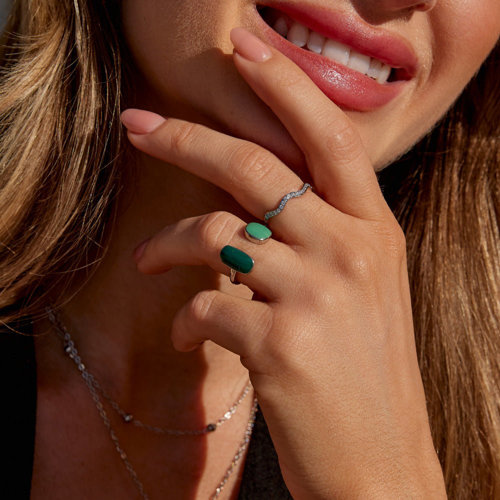 Green Willow Silver Wrap Ring - Beautiful Earth Boutique