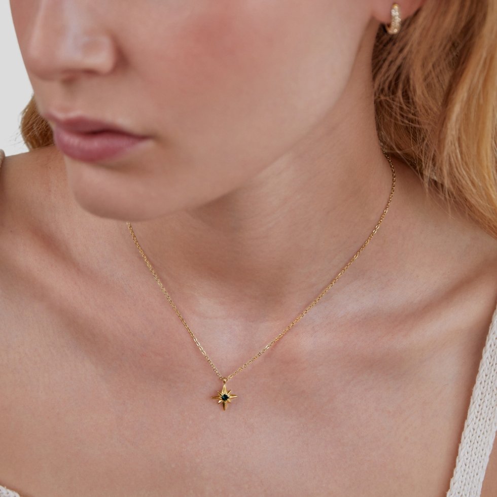 Guiding Star Emerald Crystal Necklace - Beautiful Earth Boutique