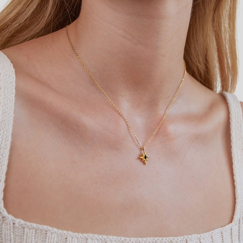 Guiding Star Emerald Crystal Necklace - Beautiful Earth Boutique