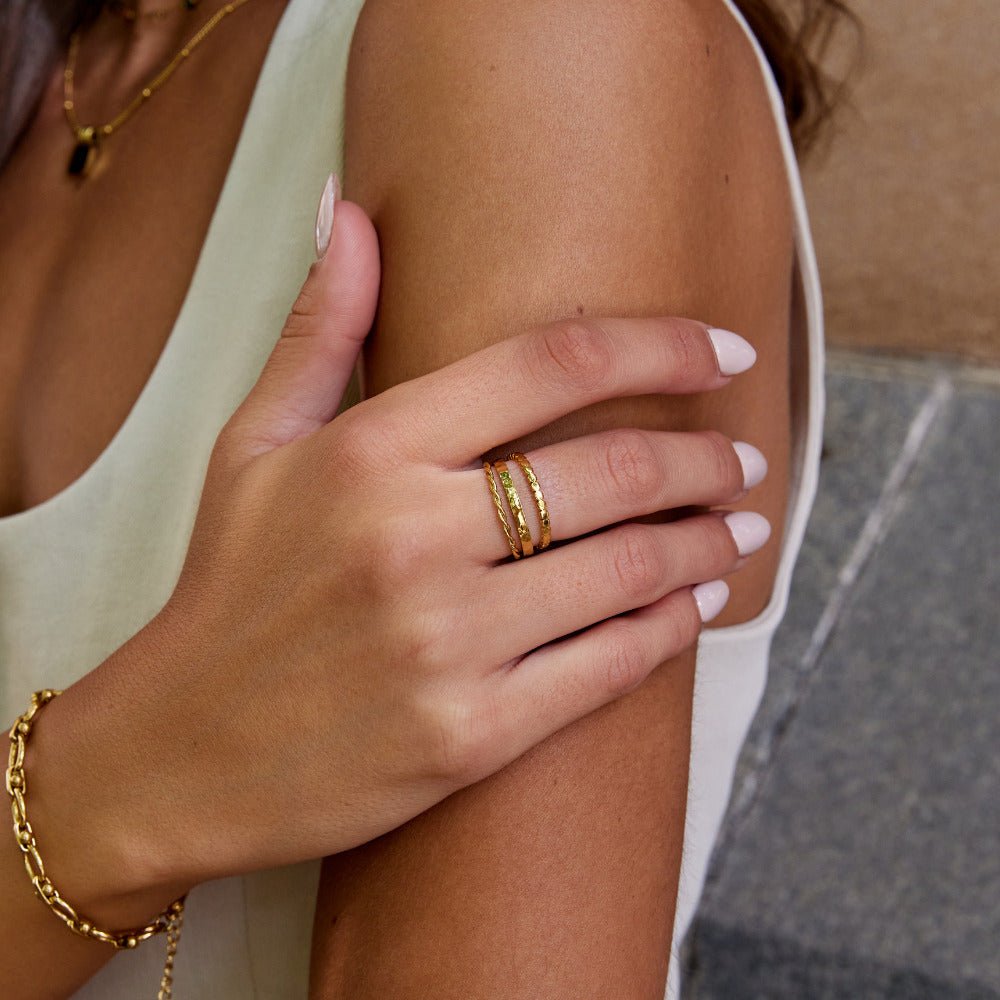 Hella Gold Stacked Ring - Beautiful Earth Boutique