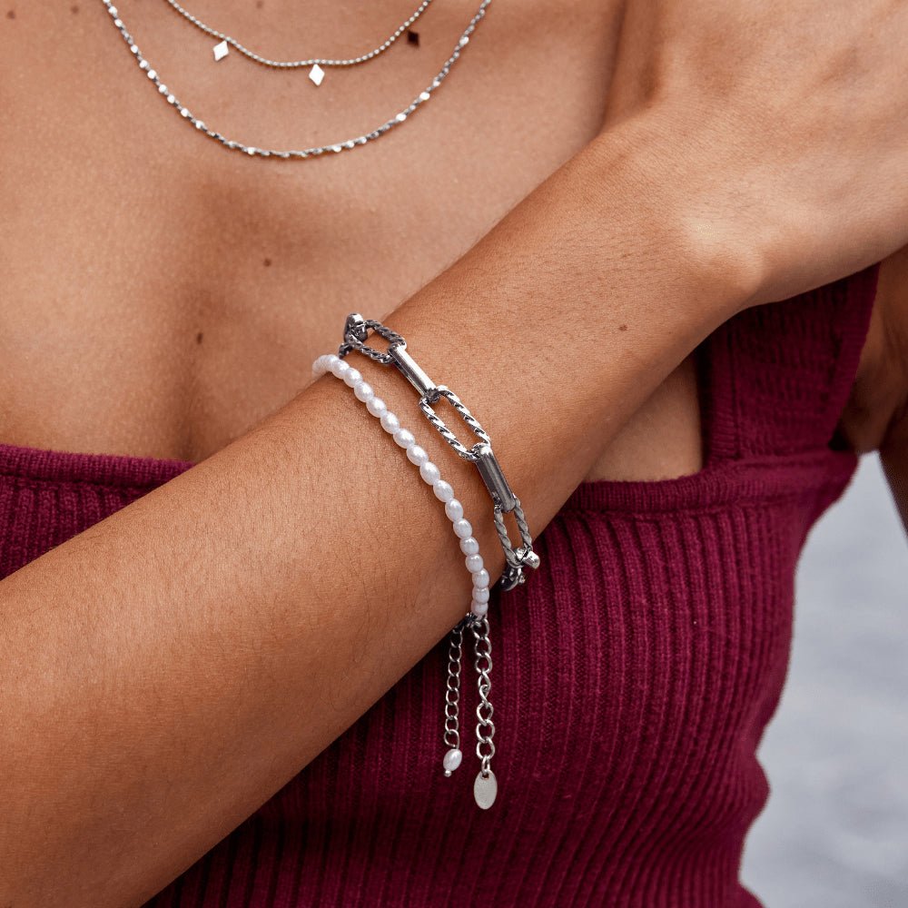 Jihan Chunky Silver Chain Bracelet - Beautiful Earth Boutique