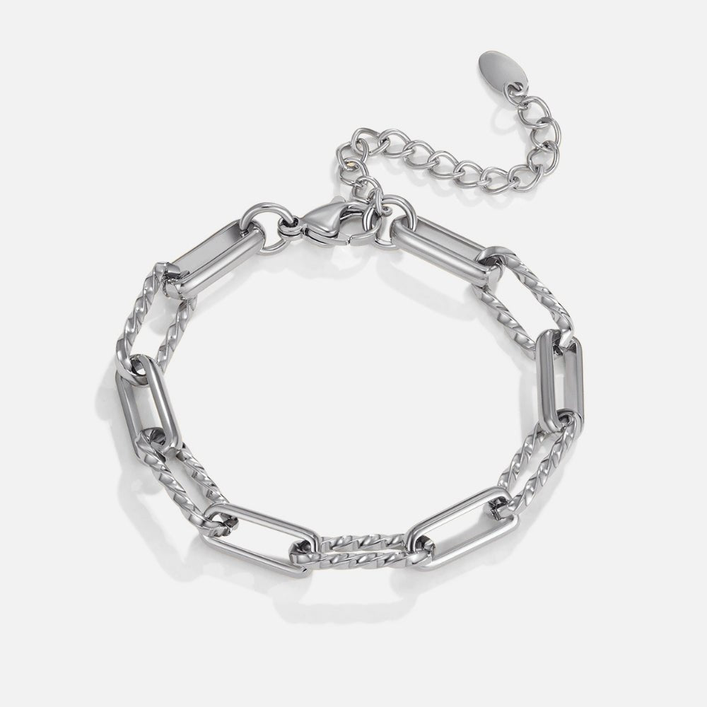 Jihan Chunky Silver Chain Bracelet - Beautiful Earth Boutique
