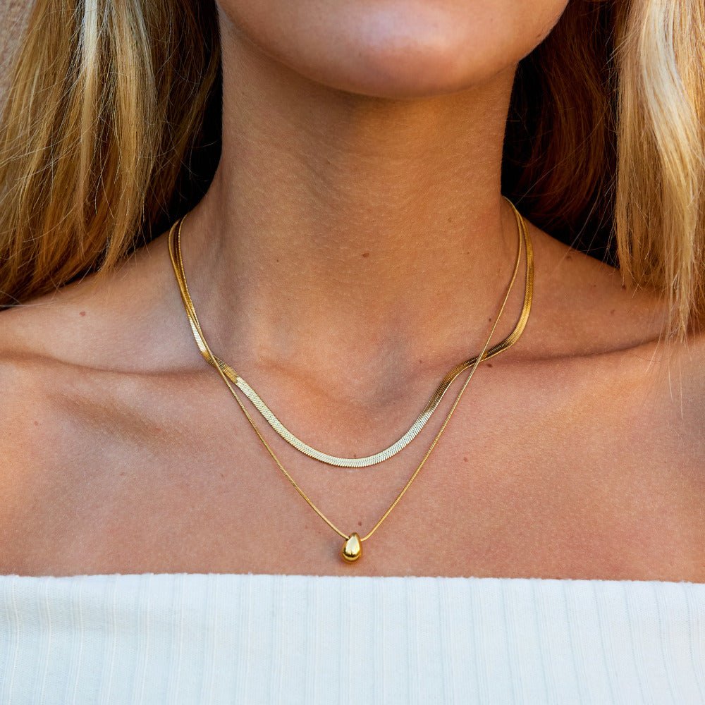 Layered Bella Teardrop Necklace - Beautiful Earth Boutique