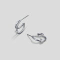 Layered Crystal Silver Hoop Earrings - Beautiful Earth Boutique